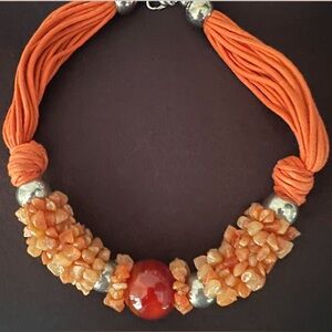 Orange Beaded Necklace